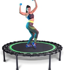 40″ Mini Trampoline 30 Bungees Heavy-Duty Silent Rebounder