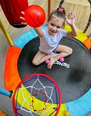 Trampoline with Net Indoor and Outdoor Toddler Trampoline for Kids Anti