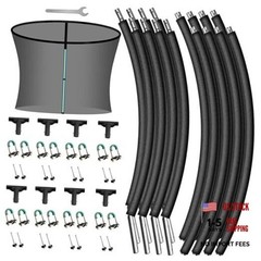 8PCS Trampoline Curved Pole and 12FT Trampoline Net, Universal Trampoline