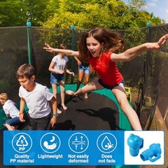 12 Pcs Trampoline Pole Caps Replacement 1.26 Incn, Enclosure Trampoline Blue