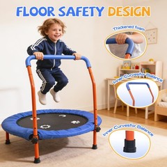 36″ Kids Trampoline – ASTM Certified Foldable Indoor/Outdoor Mini Rebounder, Saf