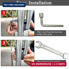 12 PCS Long Trampoline Screws 3.15 Inch, Anti-Loose Trampoline Bolts and Nuts, T