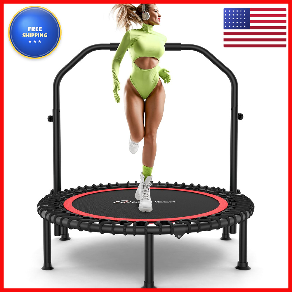 Ancheer Rebounder Trampoline 40/48 Bungee Rebounder 4-Level Adjustable Handle