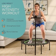 LifePro 40-Inch Trampoline Lite with Jump Counter And Handlebar – 225LBS – Black