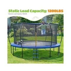 Trampoline, 8FT-16FT, 1200LBS Capacity – Heavy-Duty Galvanized Steel Frame