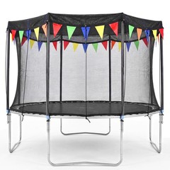 2026 Upgraded Round Trampoline Shade Cover 4Lbs Heavy Duty 8-16FT Sun Protection