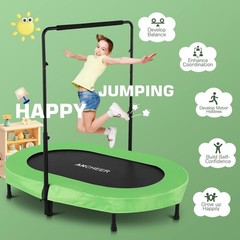 56” Larger/Wider Kids Trampoline, Foldable Kids Trampoline, Easy to Assemble🦘