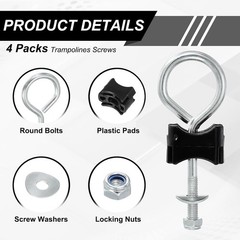 Trampoline Screws Bolts Nuts Replacement Set Carbon Steel Stability Tool