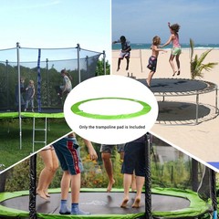 12′ 14′ 15′ Round Trampoline Safety Pad Replacement Frame Spring Green Cover