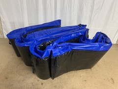 Edge cover for garden trampoline jumper spring cover in blue Ø 305 cm