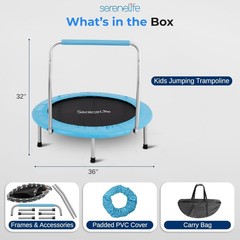 SereneLife Sports Exercise Spring-less Kid Size Trampoline