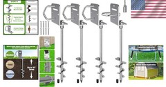 4 Pack 30″ Ground Anchors Screw in Mobile Home Anchors Kits 2.8″ Wide Tapered