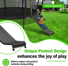 Trampoline Slide, 10FT 12FT 14FT 15FT 16FT Trampoline Universal Outdoor Slides,