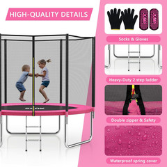 Trampoline for Kids,400Lbs Outdoor Trampoline with Net-Astm Approved Trampoline