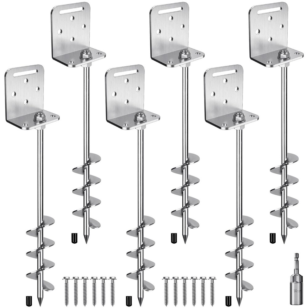 Tent Pegs Ground Anchor Ground Anchor, 67cm Heavy Duty Trampoline Screw Pegs Earth…