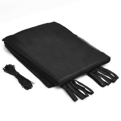 16ft Replacement Weather-Resistant Trampoline Safety Enclosure Net Double-Zipper