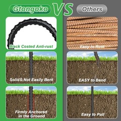 12 Pack Trampoline Stakes, Trampoline Accessories, 12 Inch Ground Stakes Heav…