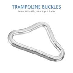 40Pcs Heavy Duty Zinc Plated Metal Triangle Rings for Trampoline and Bag Buckles