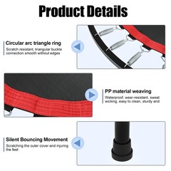 40″ Foldable Mini Trampoline,Exercise Trampoline Workout for Adults Load 450lbs