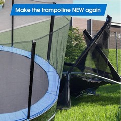 Large Universal Trampoline Net Pole Replacement Kit – Foam Sleeve, Clamps & Scre