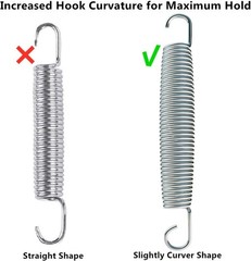 5.5-7 Inch Trampoline Springs Heavy Duty Stainless Steel Replacement Spring, …