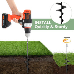 18”/30″ Long Ground Anchor, Heavy Duty Earth Anchors Ground Anchors Screw in Ki