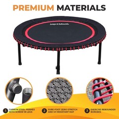 48″ Mini Fitness Trampoline & Rebounder Exercise Equipment, Red (Open Box)