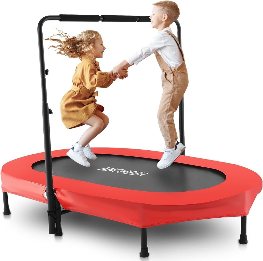 Double Ancheer Kids Trampoline Built for Energetic Jumping Indoors & Outdoors🦘