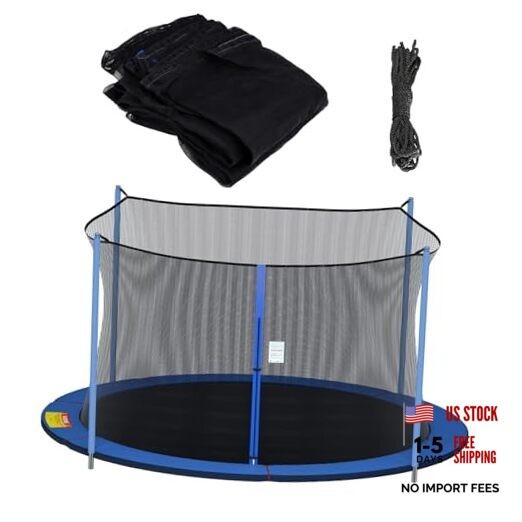 Trampoline Replacement Safety Net for 6 Straight Poles 14 FT Net For 4 Poles