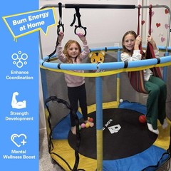 Py Super Mode 55 Trampoline For Kids Enclosure Toddler Trampoline Adjustable