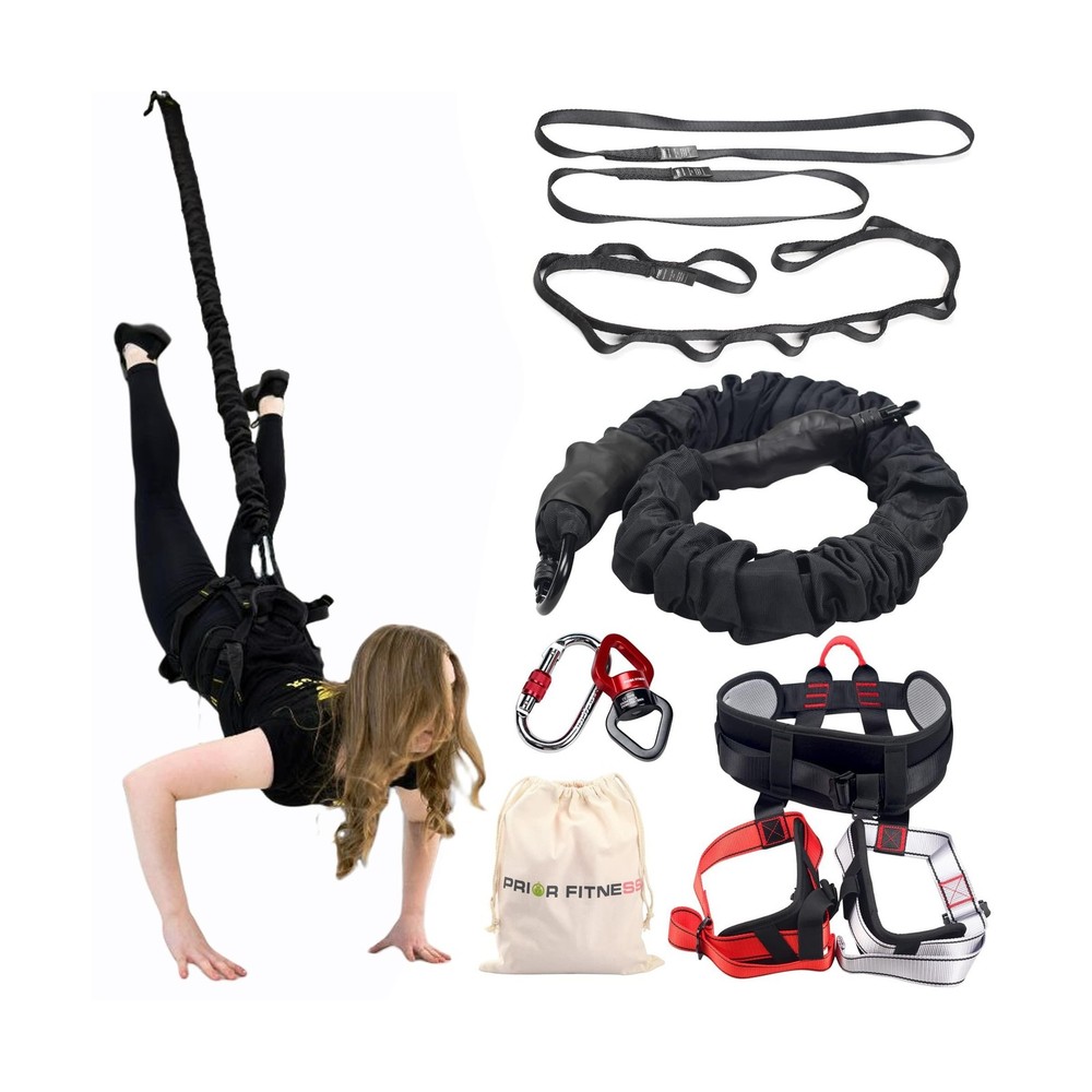 PRIOR FITNESS Bungee Fitness Set Yoga Bungee Cord Rope Resistan… USA FAST SHIP