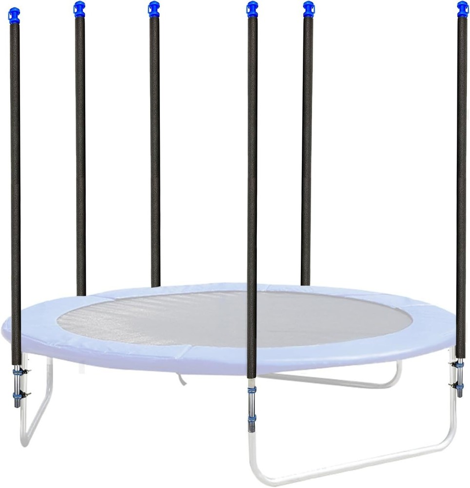 6 Universal Trampoline Replmnt SAFETY Poles W/Clamp/Hardware*Fits Straight Pole*