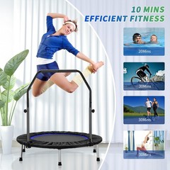 40in Mini Trampoline Rebounder – Portable Home Cardio, Foldable, 330 lb Weight