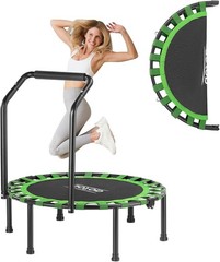 Jumpzylla 40″/48″ Foldable Fitness Trampoline w/ Bar for Adults, 550LBS Max