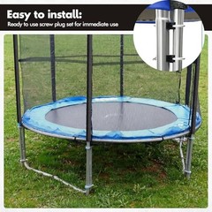 10 Sets Universal Trampoline Replacement Enclosure Poles Fit 8-16 Ft Straight