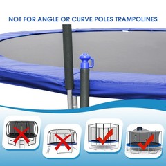 Large Universal Trampoline Net Pole Replacement Kit – Foam Sleeve, Clamps & Scre