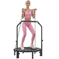 40″ Foldable Mini Trampoline, Rebounder Trampoline, Black