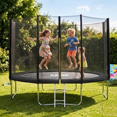 Kids Outdoor Trampoline with Net 400lbs Heavy Duty Gymnastics Set ASTM Approved
