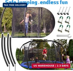2 Pack Trampoline Replacement Curved Pole Universal Trampoline Enclosure Pole Fi