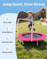 VEVOR 36″ Trampoline for Kids Foldable Mini Toddler Trampoline Indoor Outdoor