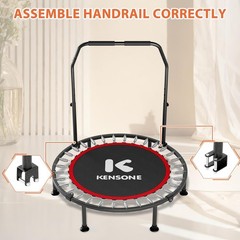 40″ Mini Flodable Spring Rebounder Trampoline for Adults, Small Exercise
