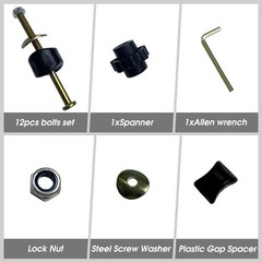12 PCS Long Trampoline Screws and Bolts, Trampoline Bolts and Nuts, Trampoline E