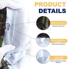Trampolines Spring Cover 6 Holes Trampolines Replacement Cover 32″ & Camouflage