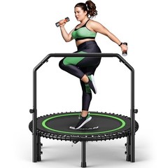 BCAN BT2 450 550LBS Mini Rebounder Trampoline with Bar