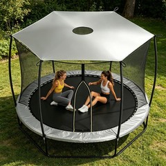 6-12 Ft Trampoline Sun Shade Cover, Trampoline Accessories, Outdoor Trampolines