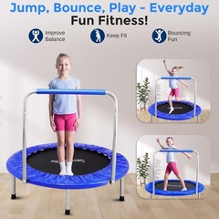 Easy-Assembly 36″ Trampoline with Carry Bag – Perfect for Home & Garden Workouts
