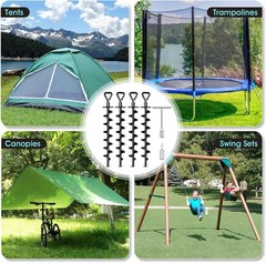 Ground Anchors Screw in Payivsve, Heavy Duty Ground Trampoline Stakes High Wind
