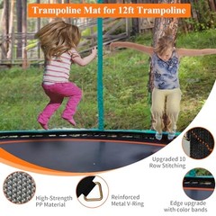 Trampoline Mat，10.56ft/126.8in Diameter Mat with 72 Rings,Fits 12FT Trampoline
