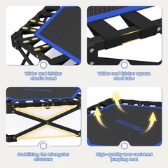 Quiet & Safe 42” Trampoline with Adjustable Handle – Perfect for Home Workouts