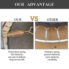 3.7 Inch Trampoline Springs,16pcs Heavy Duty Stainless Steel Replacement Tram…